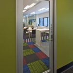 Glass door and aluminium frame installation for university