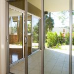 Glass doors for commercial establishment