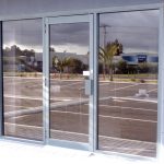 Reflective glass doors installation