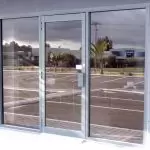 Reflective glass doors installation